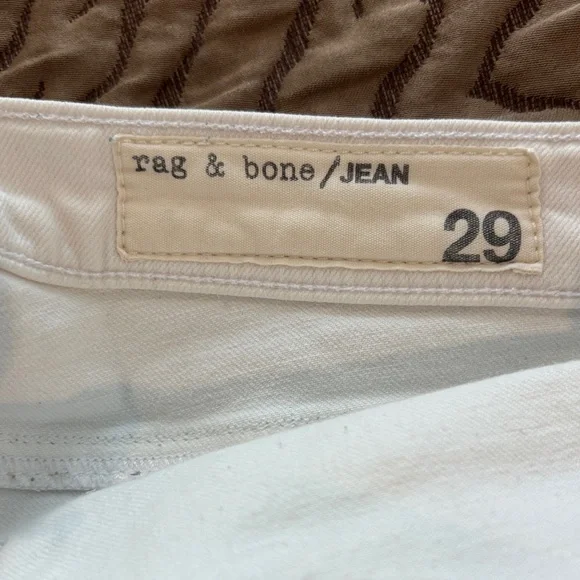 Rag & Bone White Skinny Jeans with Ankle Zippers - Picture 8 of 12